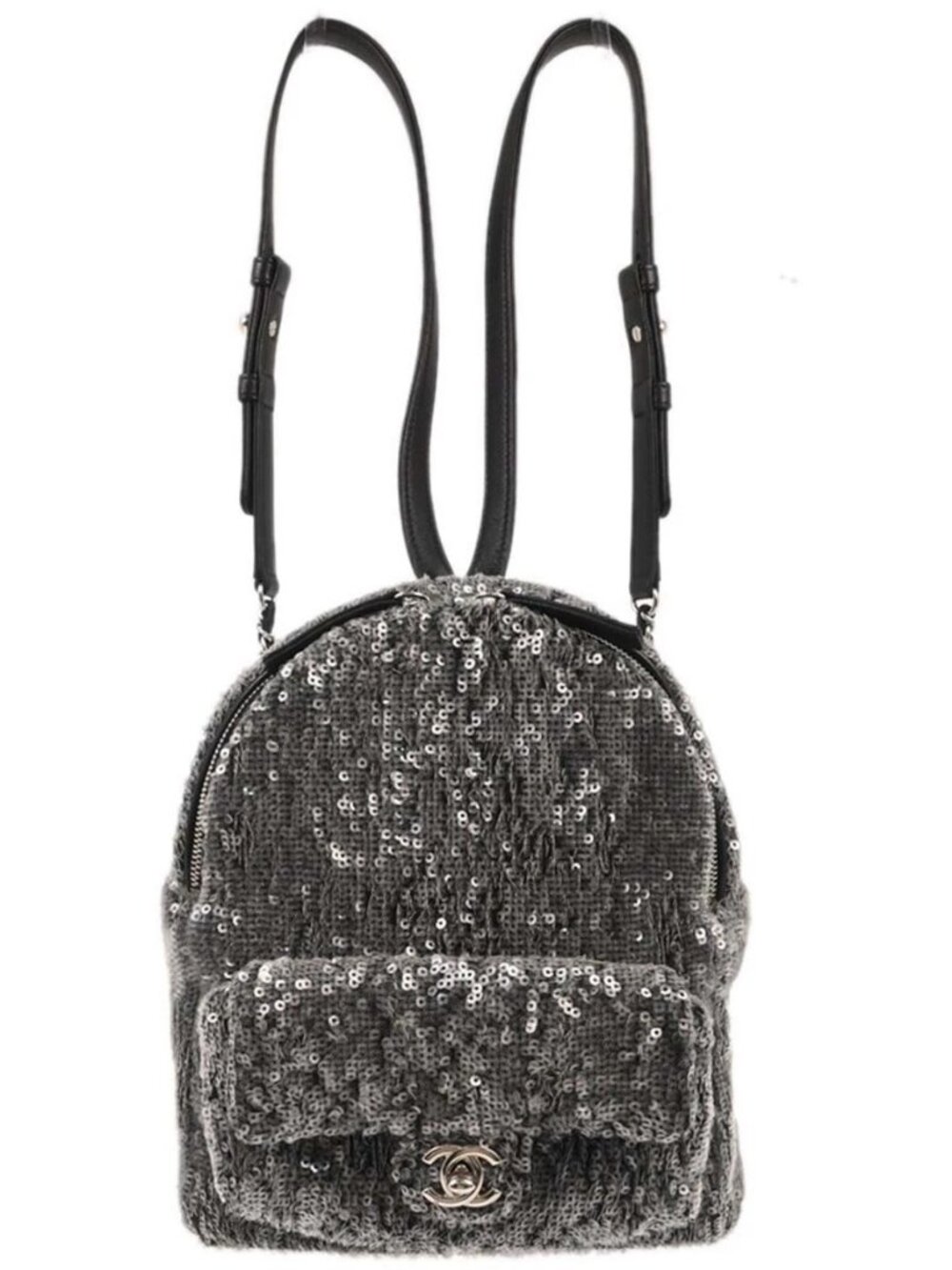 Chanel Gray Sequins Waterfall Backpack NQ02783